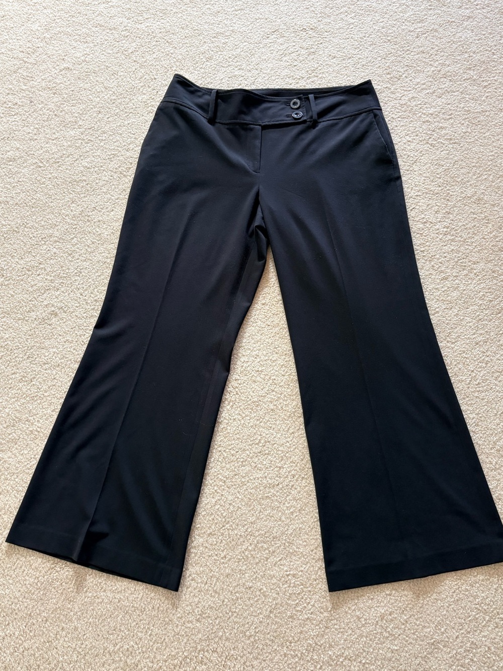 Ann Taylor Black Boot-Cut Dress Pants, size 16